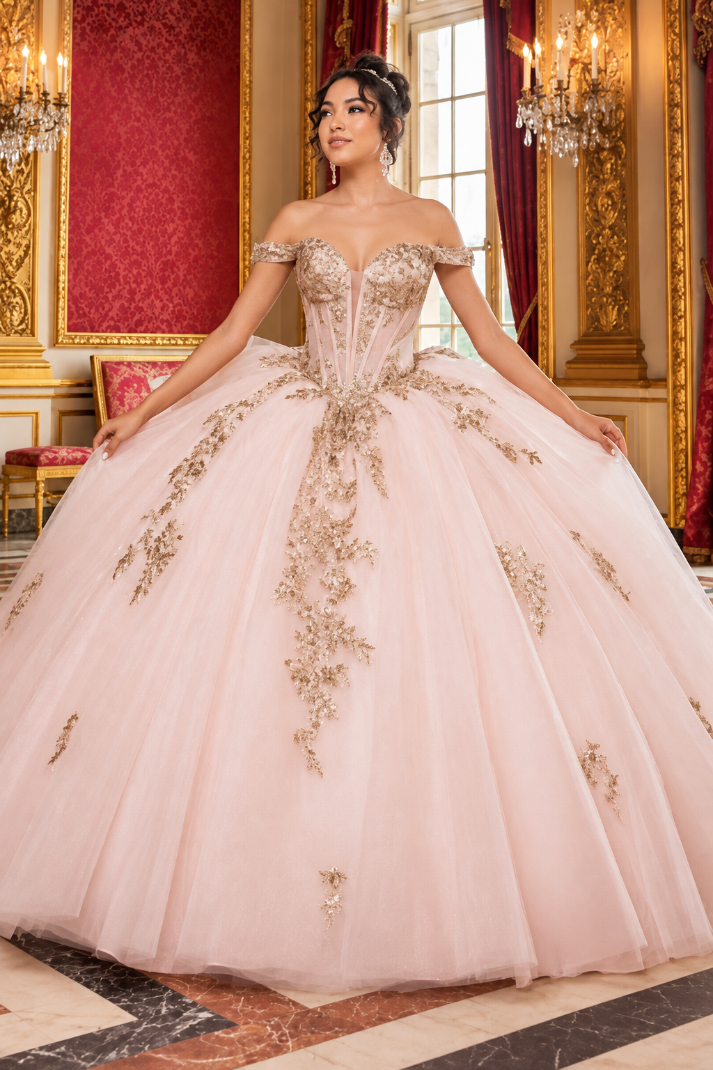 Quinceanera Dress Sweetheart Ruffles Sequin Prom Gown By Layla K LK272