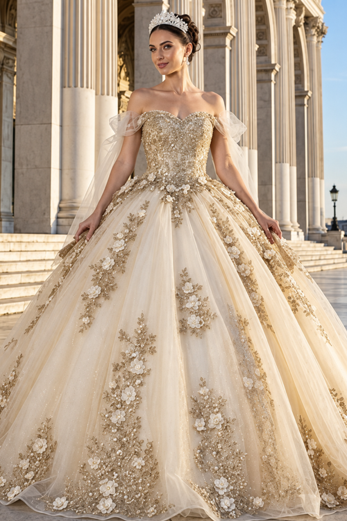 Plus Size Ball Gown in Blush | Formal Quinceanera Dress by LK280