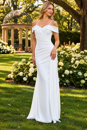Sheath Wedding Dresses | Ivory Bridal Gown