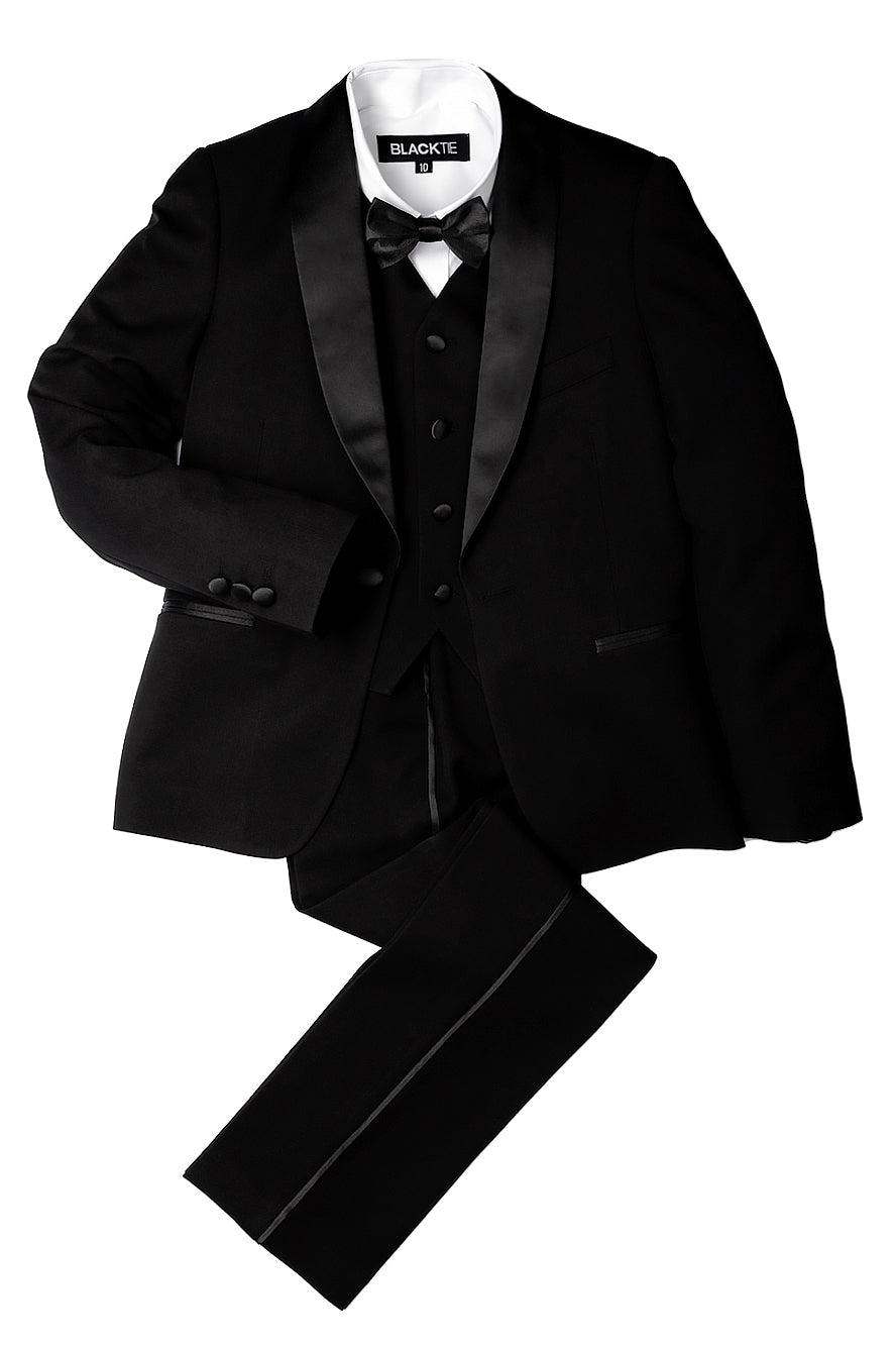 "London" 5-Piece Kids Tuxedo in Onyx Black