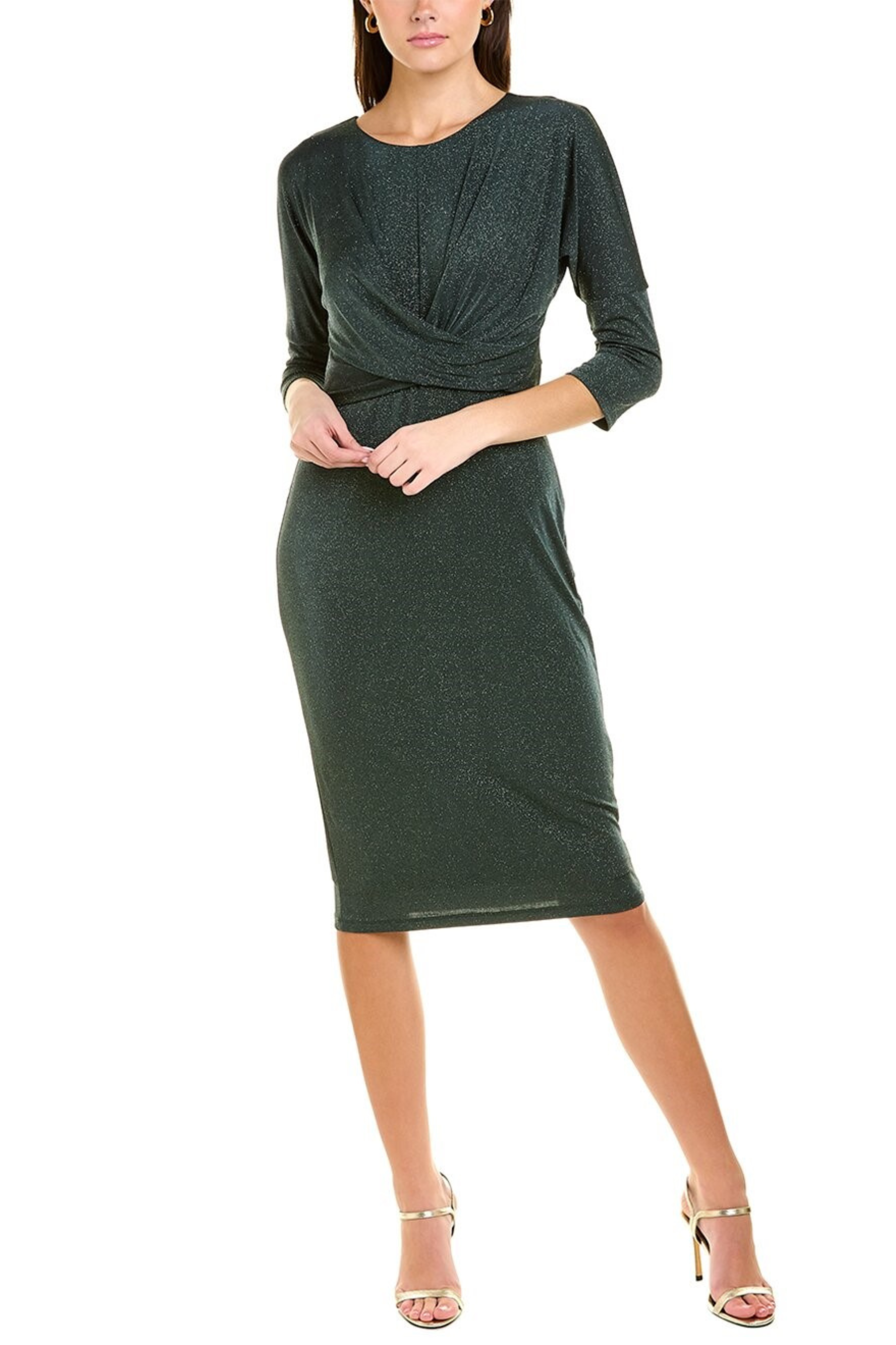 london times green dress Twist Front Midi Dress, 4 / Sage Green Boho Dress The high neck dress mothers-day-favorites-18777 SIZE:US 22W