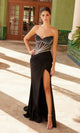 Nox Anabel M1701: Elegante vestido de fiesta sin tirantes y escote corazón