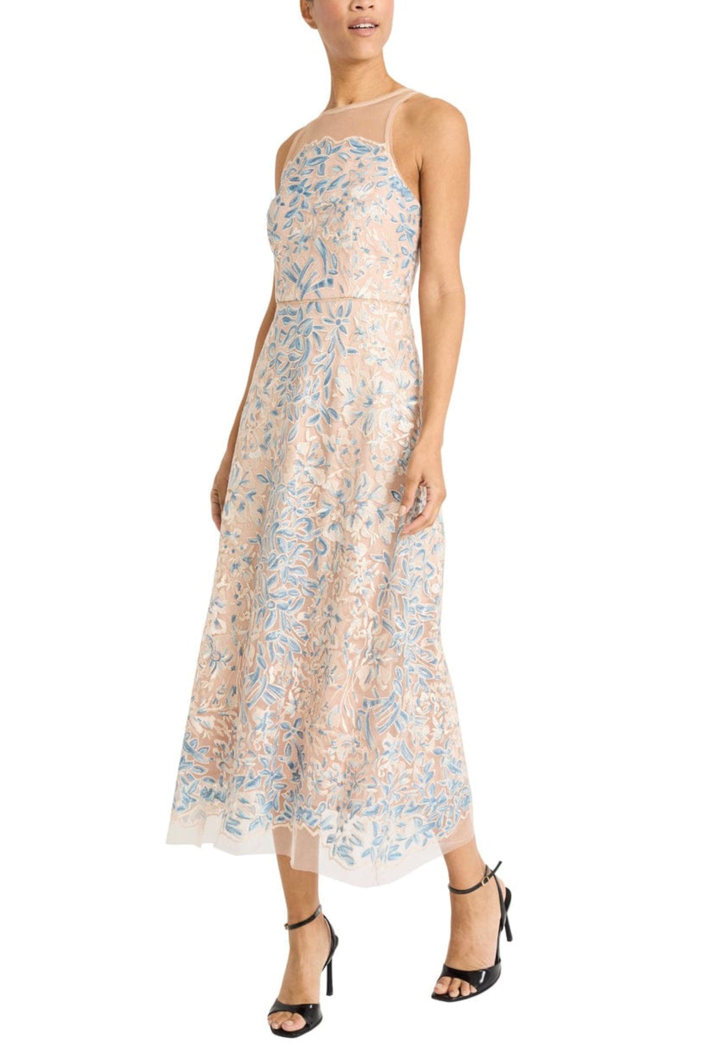 Maggy London G6455M Sequin Tulle Sleeveless BLUE Blush Party Dress BLUE Blush / 4