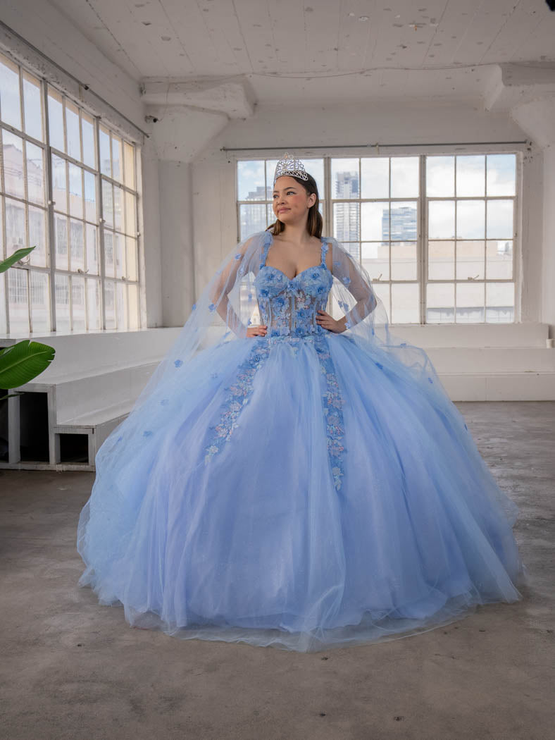 Calla SCL30006 Sleeveless Cape Sleeve Ball Gown