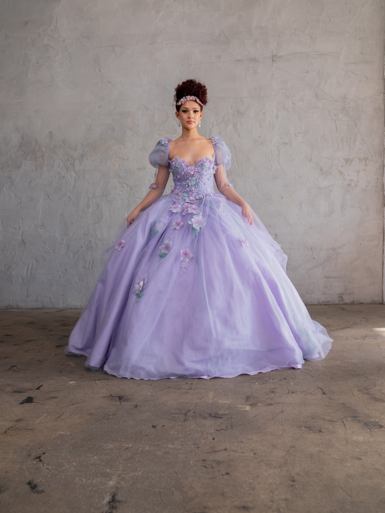 Calla SCL30009 Strapless Puff Sleeve Ball Gown