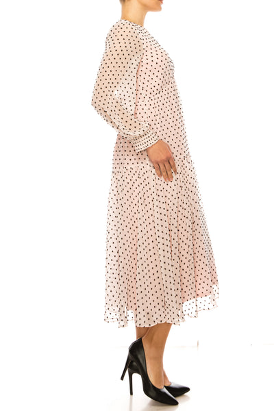 Maison Tara 58711MA Long Sleeve Empire Waist Maxi Dress