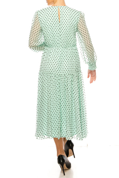 Maison Tara 58711MA Long Sleeve Empire Waist Maxi Dress