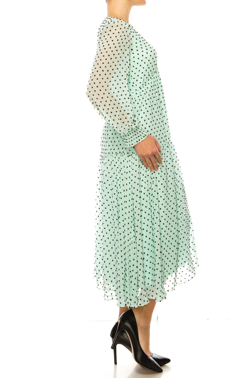 Maison Tara 58711MA Long Sleeve Empire Waist Maxi Dress