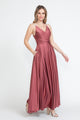 Evening Dress V-Neck Thigh Slit A-Line Formal Gown By Lenovia 5275