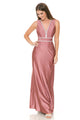 Formal Dress Deep V-Neck Embellished A-Line Prom Gown By Lenovia 5254-New Collection