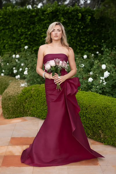 Terani Couture 2111p4019 Simple Long Bridesmaids Dress with a Slit