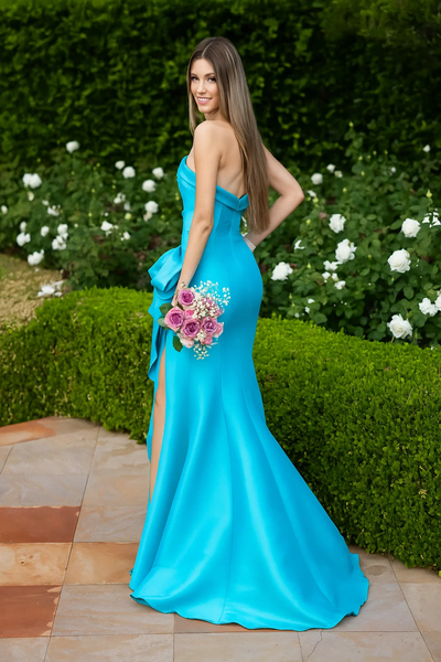 Terani Couture 2111p4019 Simple Long Bridesmaids Dress with a Slit