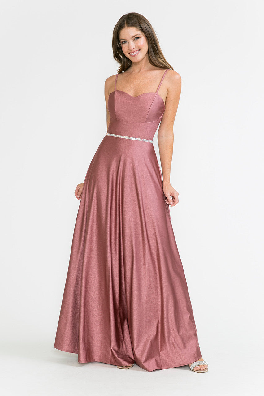 Evening Dress Spaghetti Strap Embellished Formal Gown By Lenovia 5260