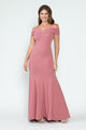 Vestido de alfombra roja con hombros descubiertos y corte sirena, de Lenovia 5317