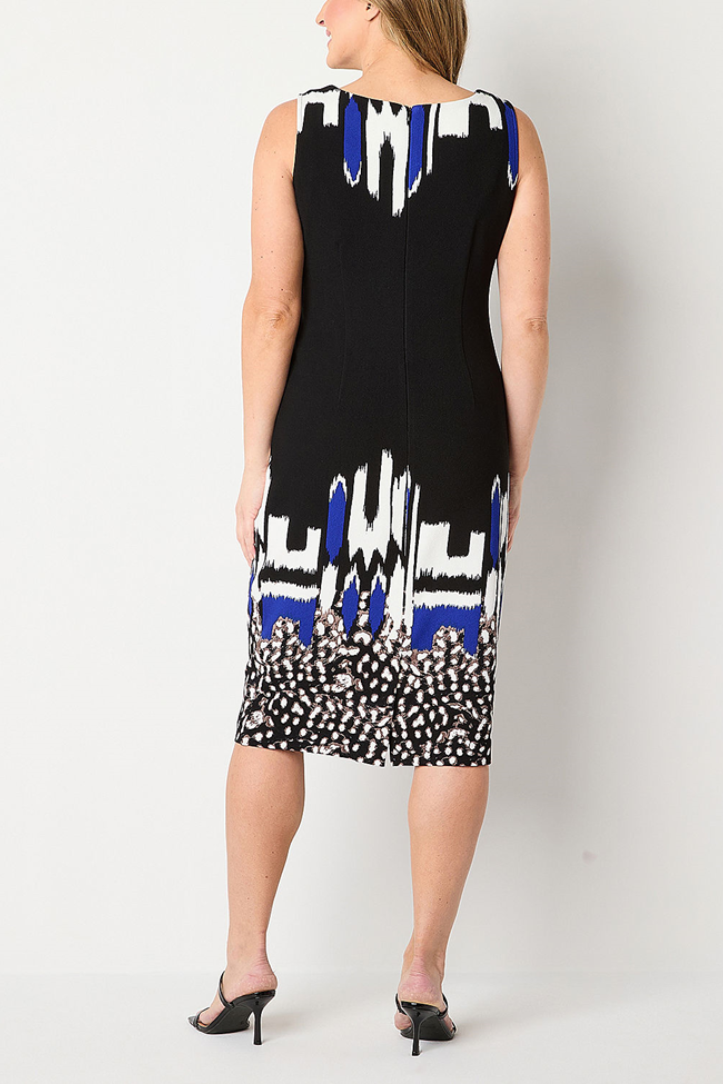 Maya Brooke 28513 Textured Abstract Print Sheath Dress with Cropped Bolero Jacket