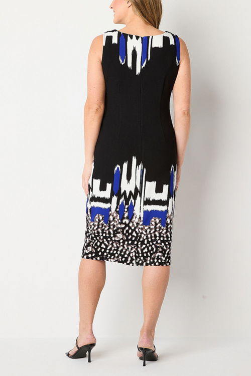 Maya Brooke 28513 Textured Abstract Print Sheath Dress with Cropped Bolero Jacket