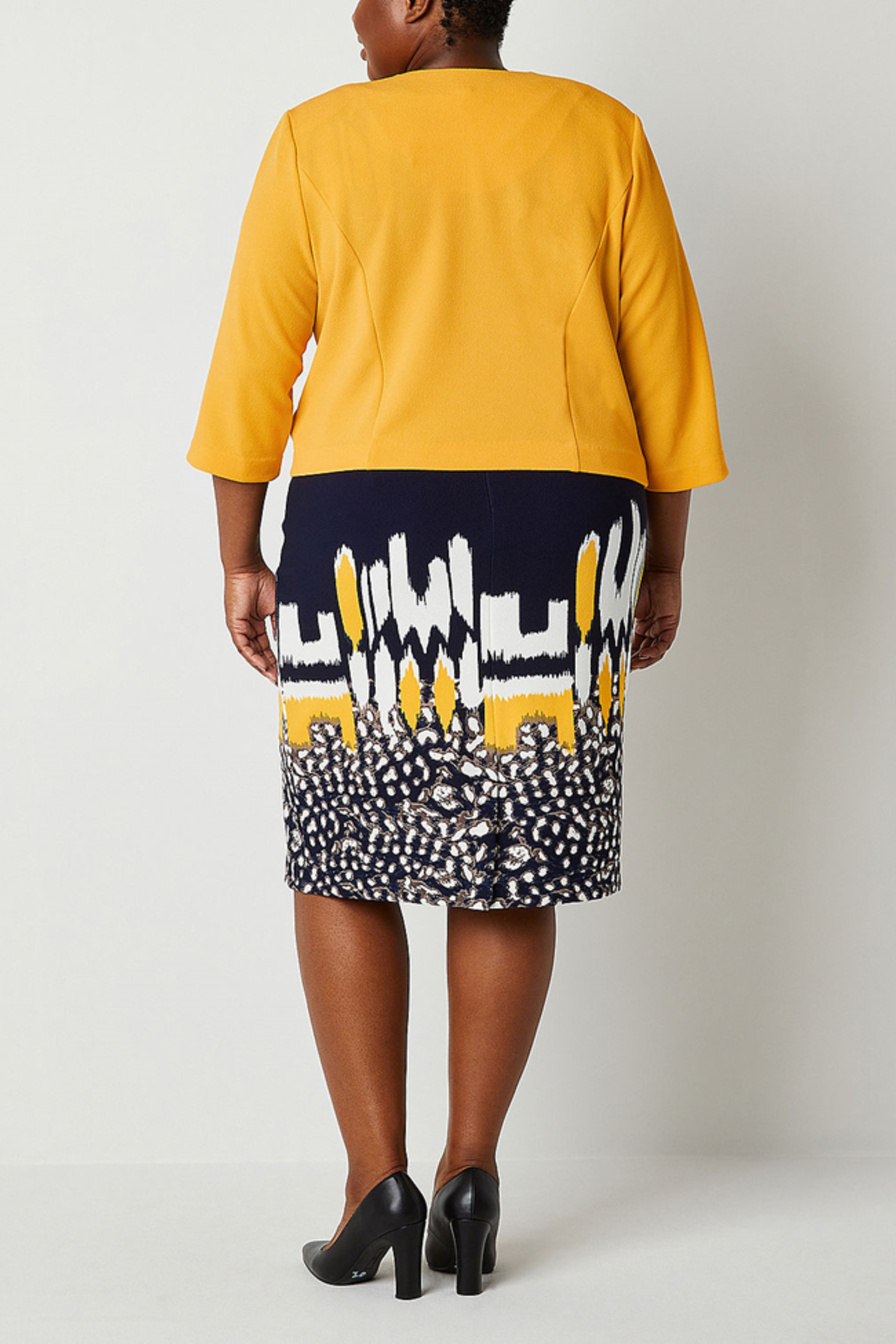 Maya Brooke 28513 Textured Abstract Print Sheath Dress with Cropped Bolero Jacket