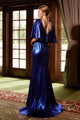 Vestido elegante de manga corta metalizado Nox Anabel MD130