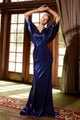 Vestido elegante de manga corta metalizado Nox Anabel MD130