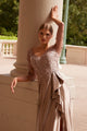 3/4 Sleeve Mother of the Bride Dress with Beaded Appliqués Formal Gown By Nox Anabel ME126