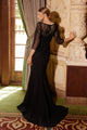 Elegante vestido de manga 3/4 con cuentas de Nox Anabel MH137