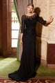 Elegante vestido de manga 3/4 con cuentas de Nox Anabel MH137