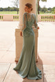 Elegante vestido de manga 3/4 con cuentas de Nox Anabel MH137