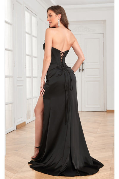High Couture MJ1000 Prom Fitted Long Formal Corset Evening Dress