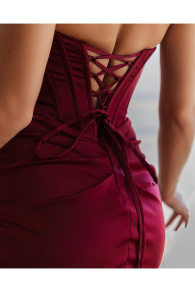 High Couture MJ1000 Prom Fitted Long Formal Corset Evening Dress