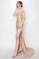 High Couture MJ1018 Prom Long Formal Glitter Applique Dress