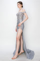 High Couture MJ1018 Prom Long Formal Glitter Applique Dress