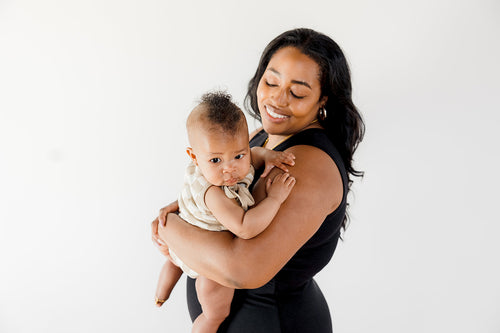 Black Knee Length Maternity Little Breastfeeding Dress with Panel