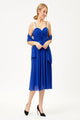 May Queen MQ1161 Ruched Twist Front A Line Lace Up Back Cocktail Dress