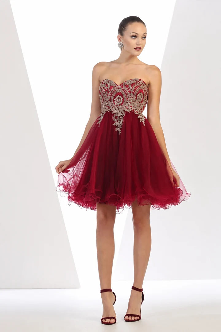 Dama Dresses for Quinceanera in Burgundy Style MQ1414 Quince Outfit