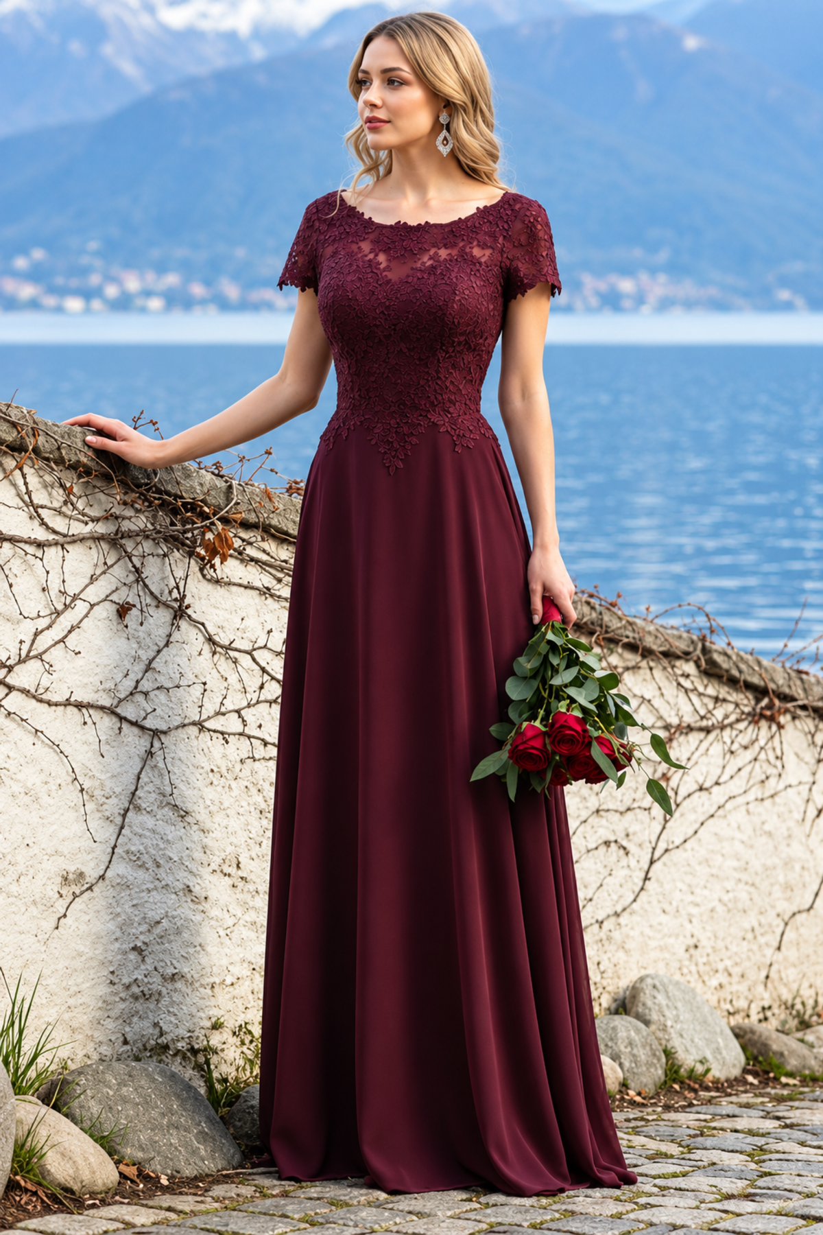 Short Sleeve Mother Of The Bride Dress New Collection
