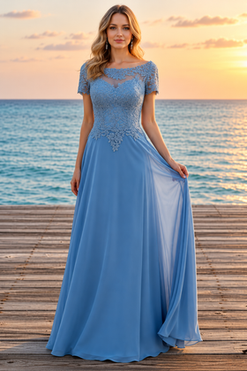 Short Sleeve Mother Of The Bride Dress New Collection