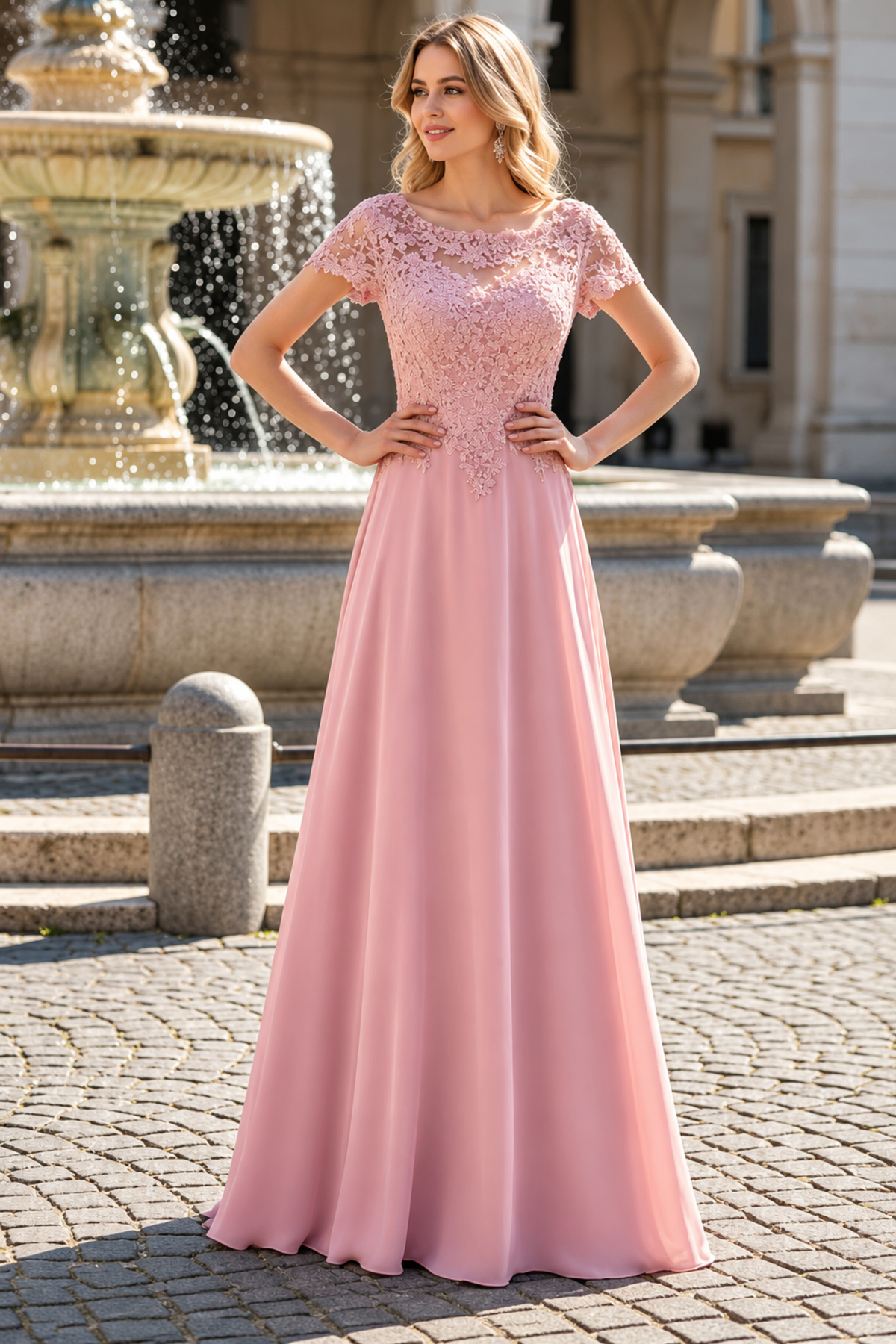 Short Sleeve Mother Of The Bride Dress New Collection