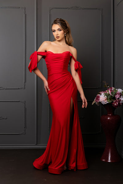 Prom Dress Stretchy Off The Shoulder Plus Size Gown for a Wedding Guest