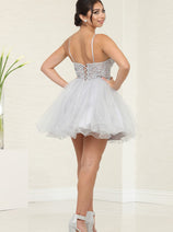 Dama Dresses for Quinceanera in Silver Style MQ2067 Quince Outfit