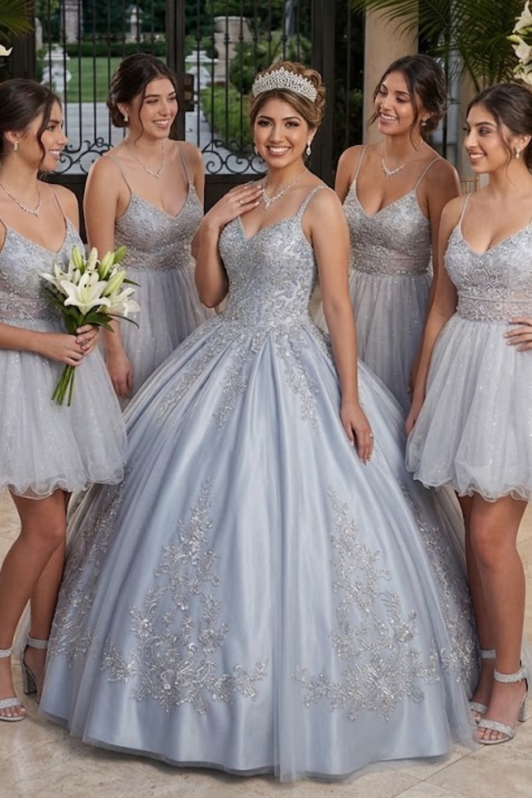 May Queen MQ2067 V-Neck Glitter A-Line Short Prom Dress
