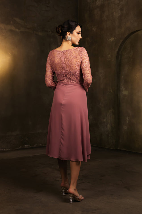 May Queen MQ2100 3/4 Sleeves Tea Length Mother of the Bride Dress