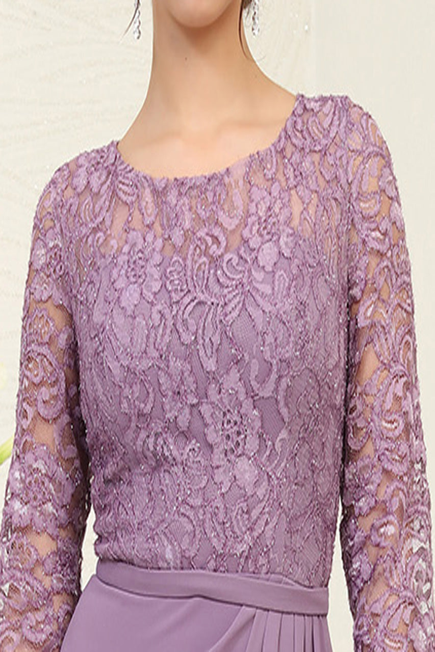 May Queen MQ2100 3/4 Sleeves Tea Length Mother of the Bride Dress