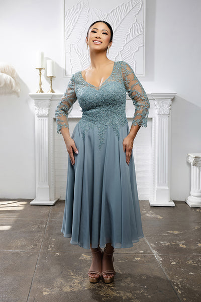 Mother Of The Groom V-Neck A-Line Cocktail Dress By May Queen MQ2108