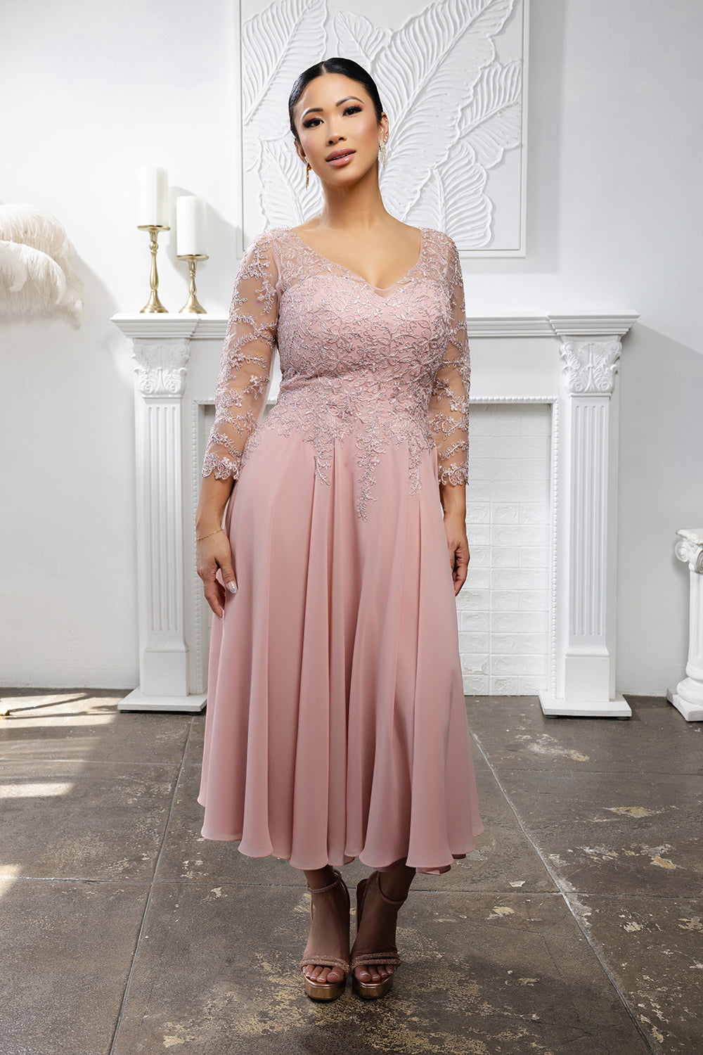 Mother Of The Groom V-Neck A-Line Cocktail Dress By May Queen MQ2108
