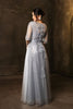 Formal Dress 3/4 Sleeves A-Line Evening Gown By May Queen MQ2143 - Dress