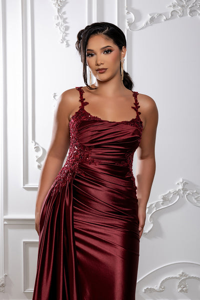 Gala Dress Square Neck Sleeveless Plus Size Prom Gown By May Queen MQ2145B