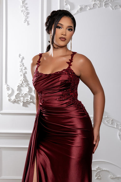 Gala Dress Square Neck Sleeveless Plus Size Prom Gown By May Queen MQ2145B