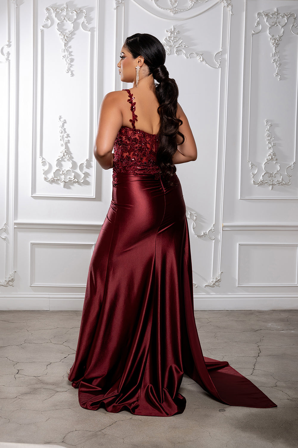 Gala Dress Square Neck Sleeveless Plus Size Prom Gown By May Queen MQ2145B