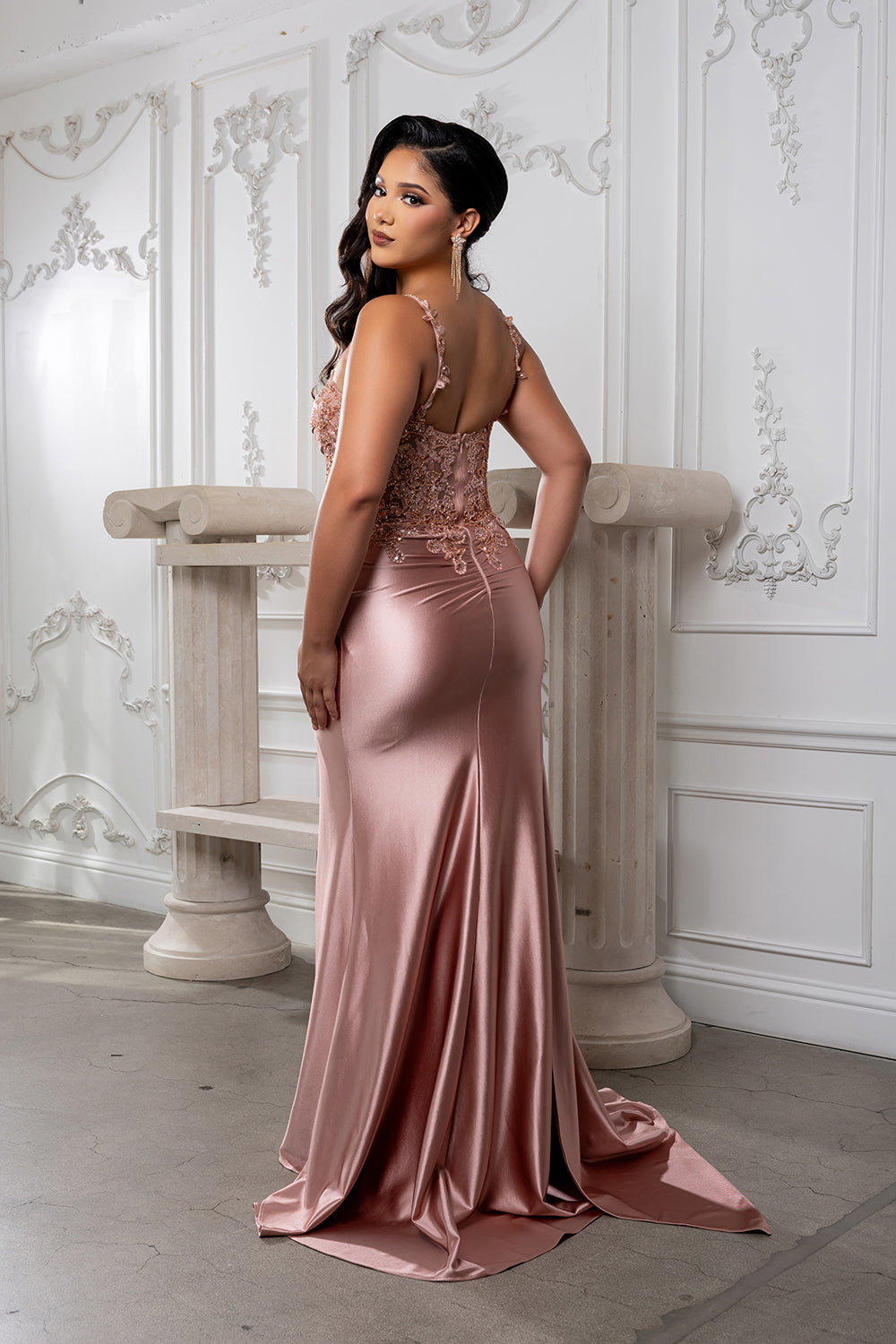 Gala Dress Square Neck Sleeveless Plus Size Prom Gown By May Queen MQ2145B