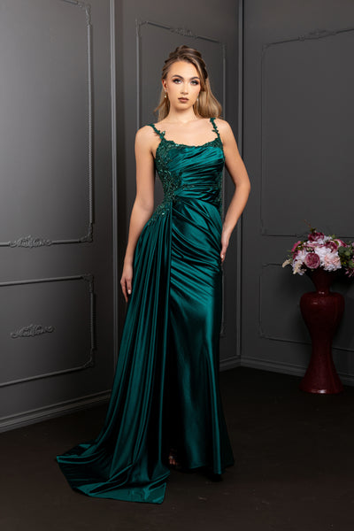 Gala Dress Square Neck Sleeveless Plus Size Prom Gown By May Queen MQ2145B